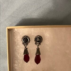 Elegant Red Drop Earrings